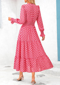 PRETTYGARDEN Women's Floral Maxi Dress Spring Long Sleeve V Neck Casual A Line Long Flowy Boho Party Dresses