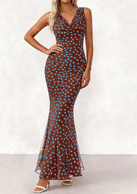 PRETTYGARDEN Women's Summer Cowl Neck Floral Maxi Dress Sleeveless Bodycon Beach Vacation Long Party Wedding Guest Dresses PRETTYGARDEN