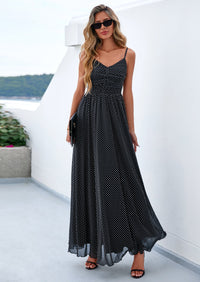 PRETTYGARDEN Women's Floral Maxi Dress Summer Outfits Spaghetti Strap Flowy Long Sundress Beach Vacation Boho Dresses PRETTYGARDEN