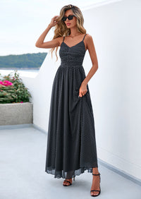 PRETTYGARDEN Women's Floral Maxi Dress Summer Outfits Spaghetti Strap Flowy Long Sundress Beach Vacation Boho Dresses PRETTYGARDEN