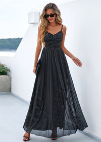 PRETTYGARDEN Women's Floral Maxi Dress Summer Outfits Spaghetti Strap Flowy Long Sundress Beach Vacation Boho Dresses PRETTYGARDEN