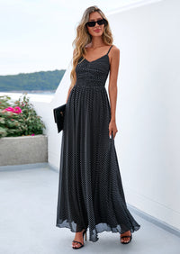 PRETTYGARDEN Women's Floral Maxi Dress Summer Outfits Spaghetti Strap Flowy Long Sundress Beach Vacation Boho Dresses PRETTYGARDEN