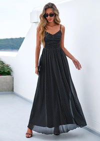 PRETTYGARDEN Women's Floral Maxi Dress Summer Outfits Spaghetti Strap Flowy Long Sundress Beach Vacation Boho Dresses PRETTYGARDEN