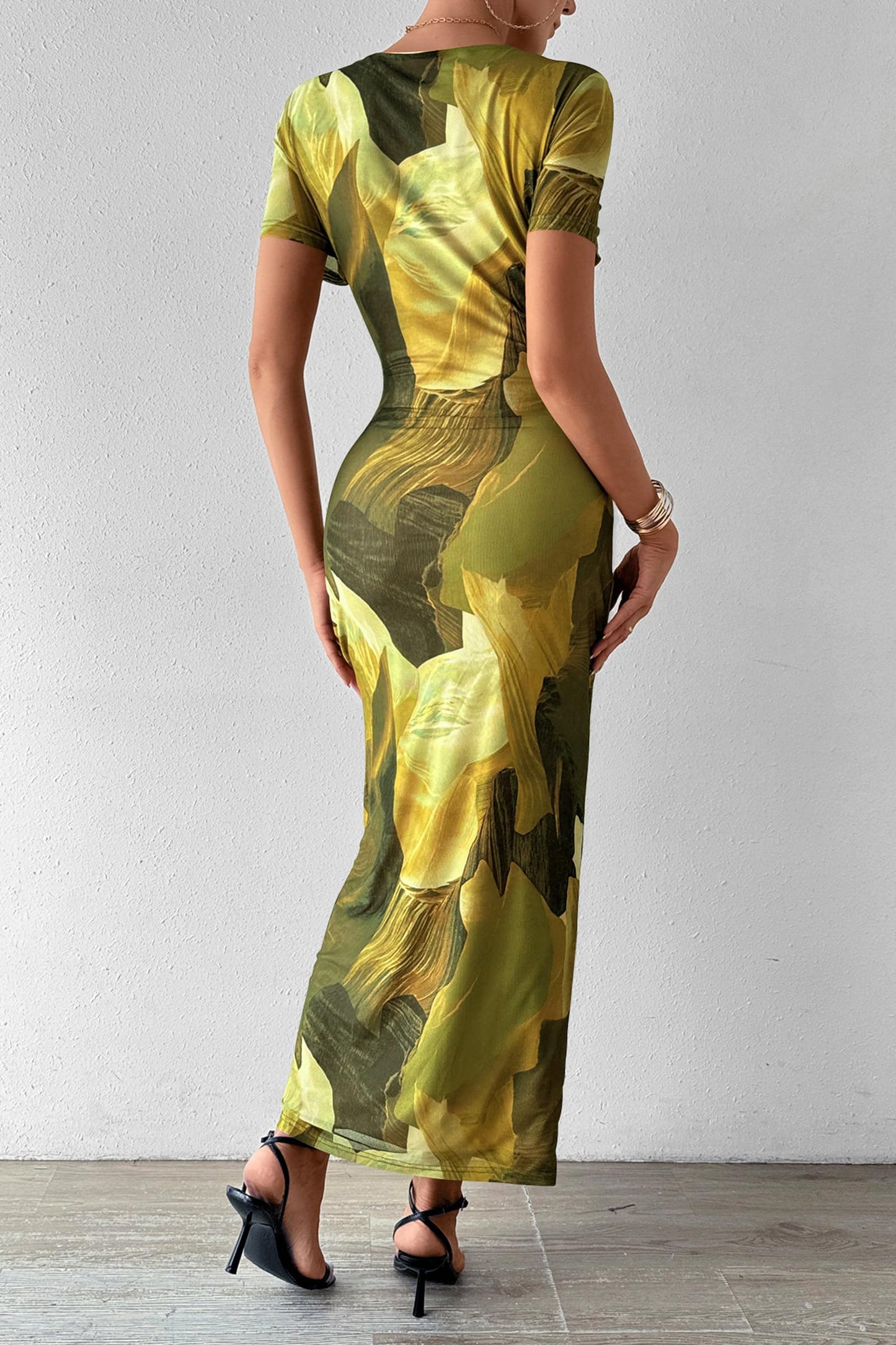 Y2K Print Maxi Dress