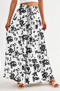 Wide Leg High Waisted Flowy Pockets Palazzo Pants