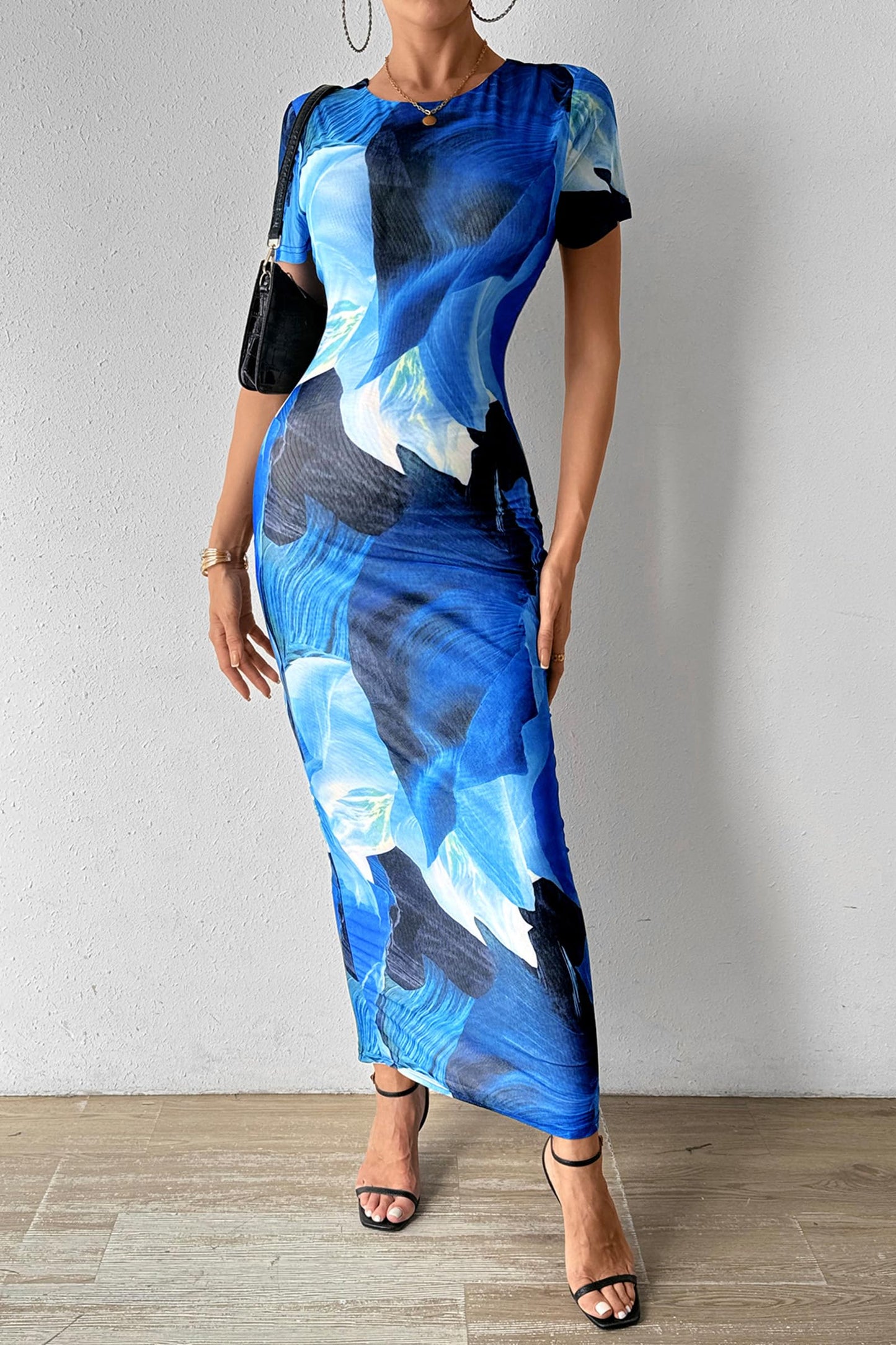 Y2K Print Maxi Dress