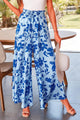 Summer Wide Leg High Waisted Flowy Pockets Palazzo Pants