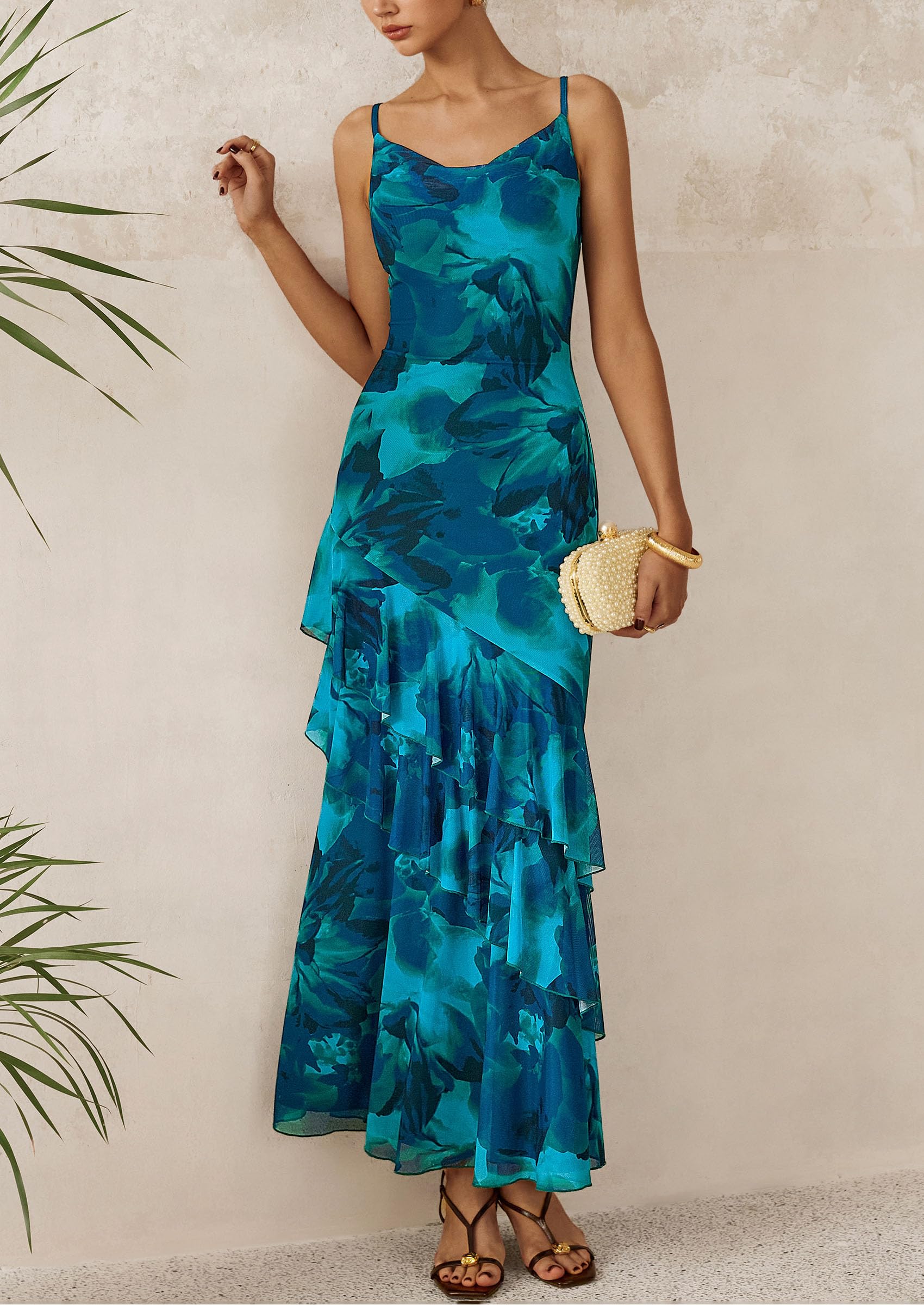 PRETTYGARDEN Maxi Dresses for Women Floral Beach Sundress Spaghetti St PRETTYGARDEN Maxi Dresses for Women Floral Beach Sundress Spaghetti St