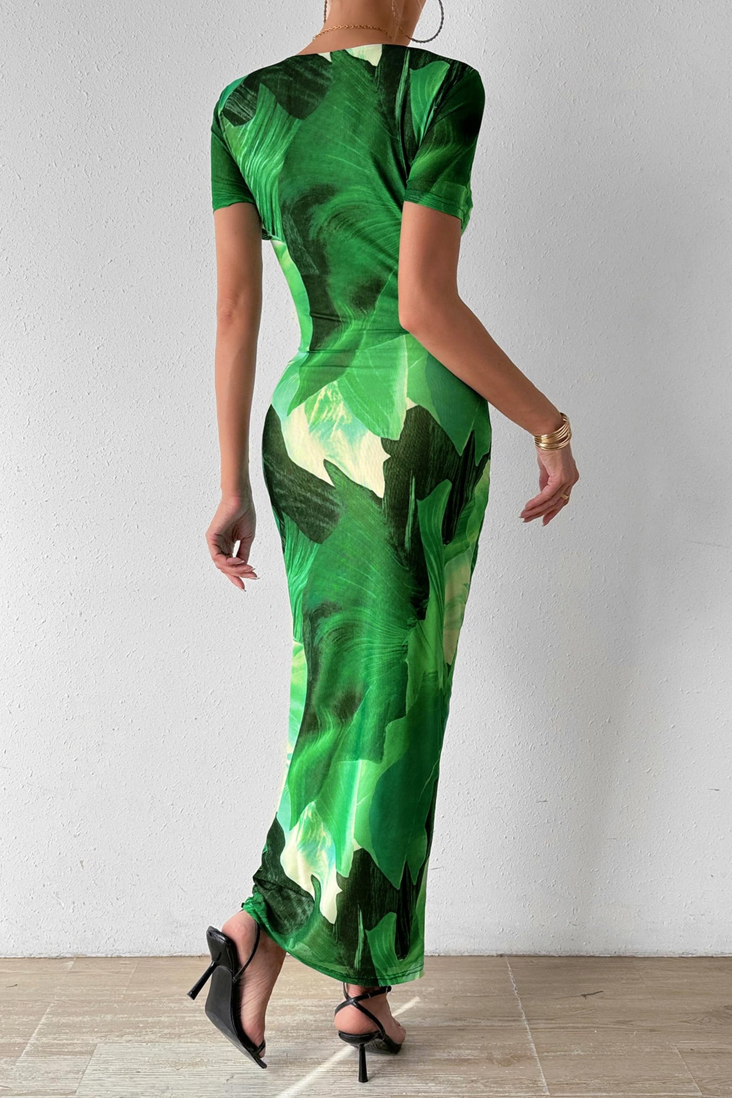 Y2K Print Maxi Dress