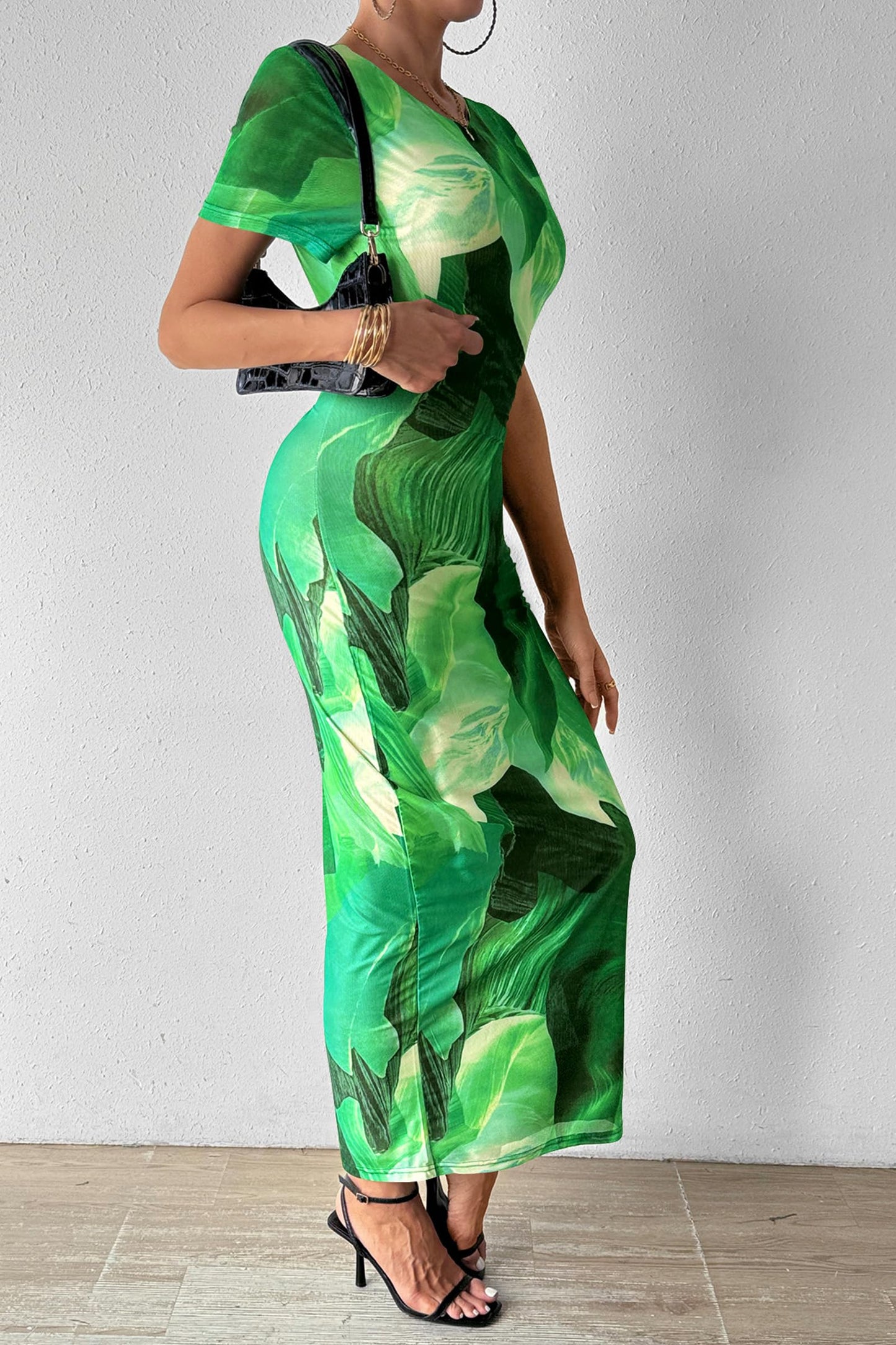 Y2K Print Maxi Dress