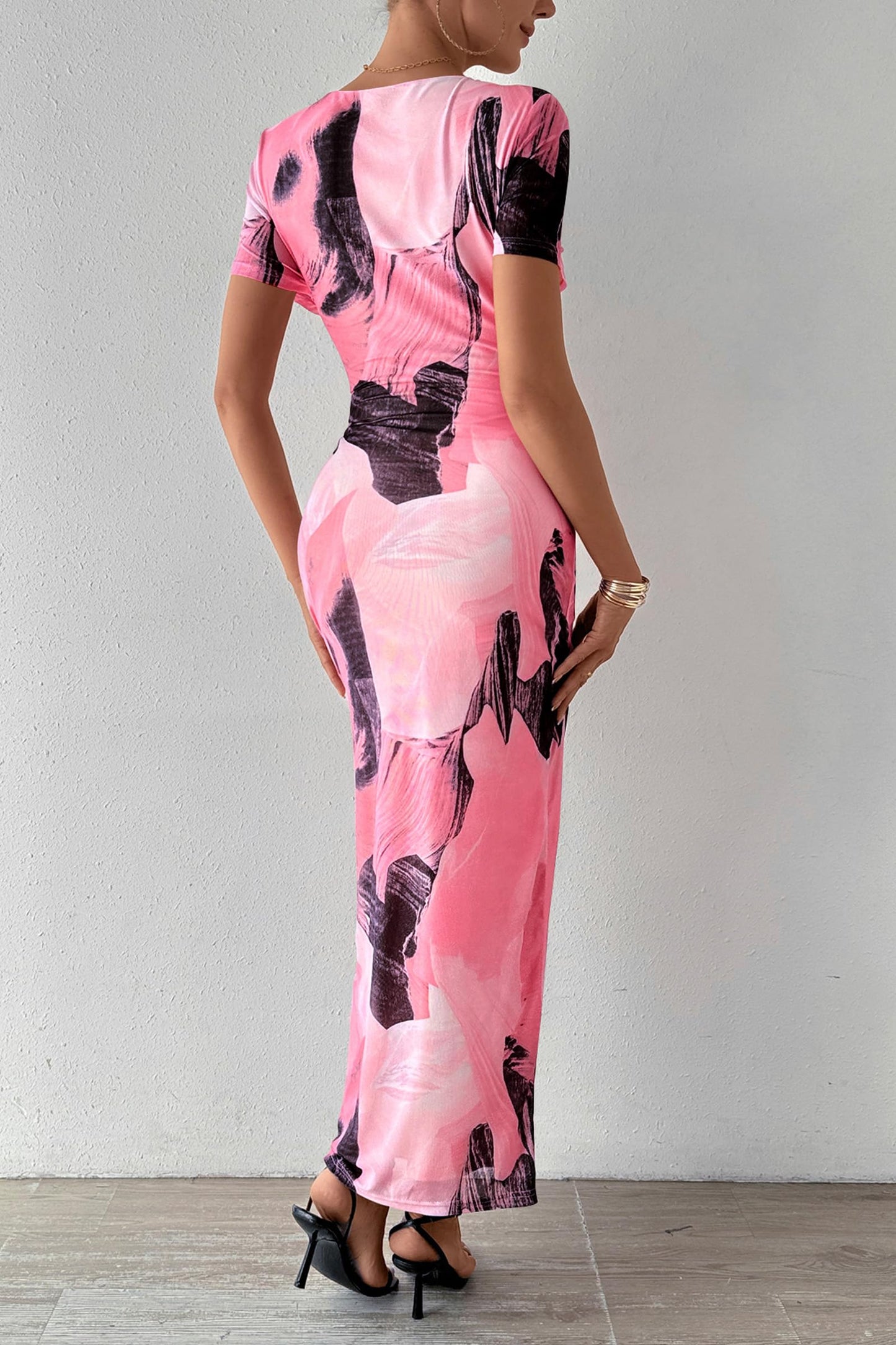 Y2K Print Maxi Dress