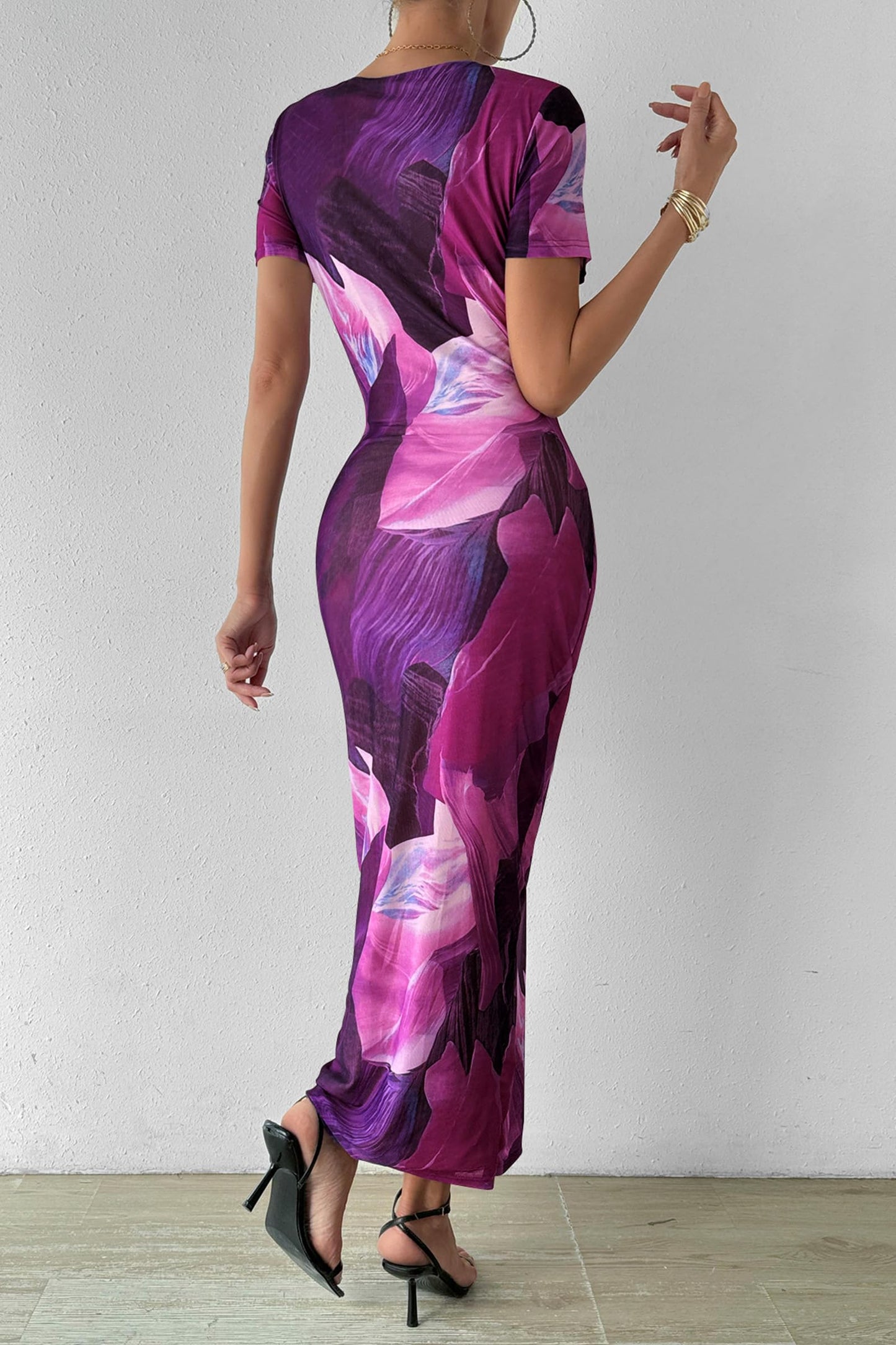 Y2K Print Maxi Dress