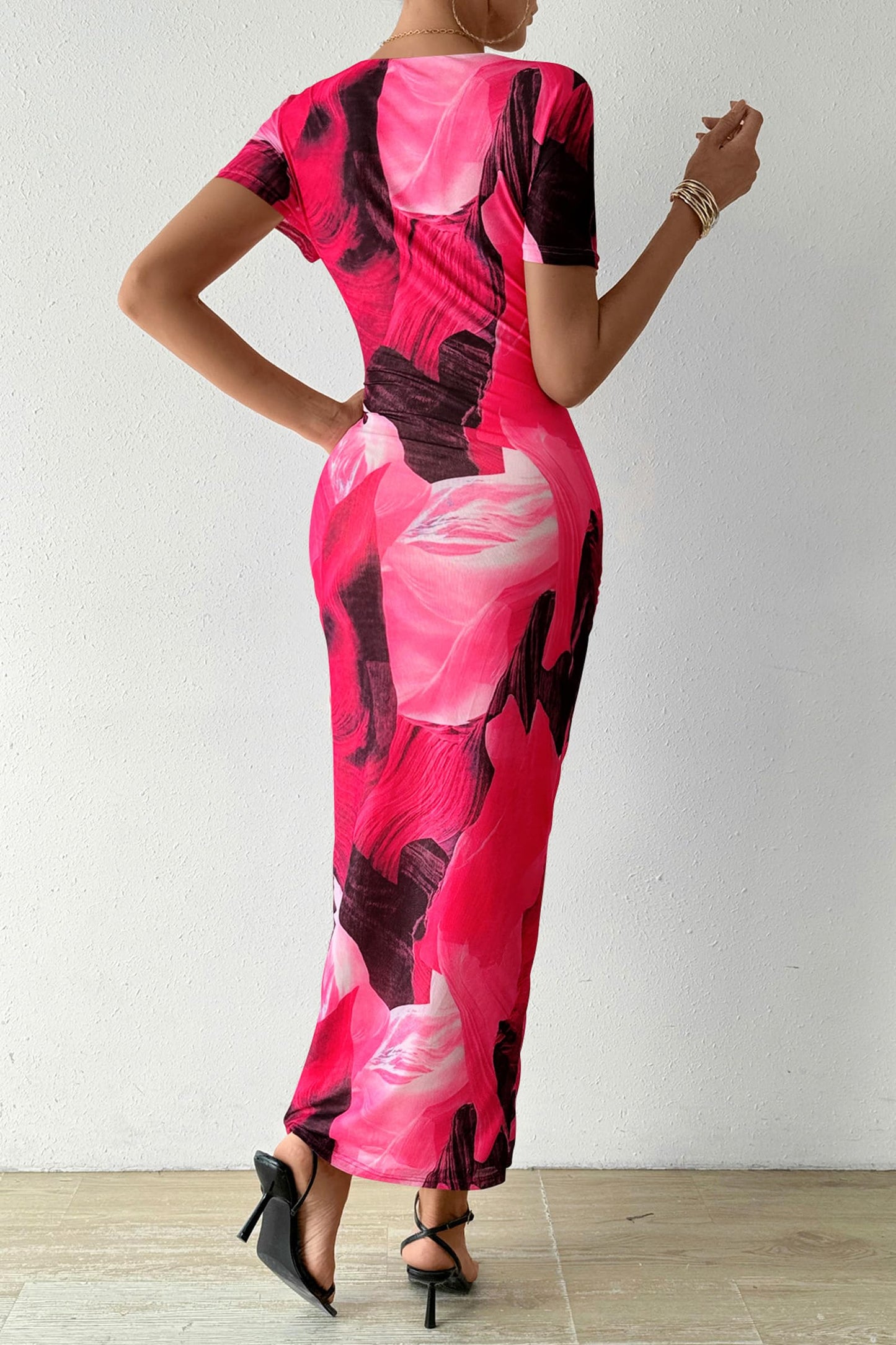 Y2K Print Maxi Dress