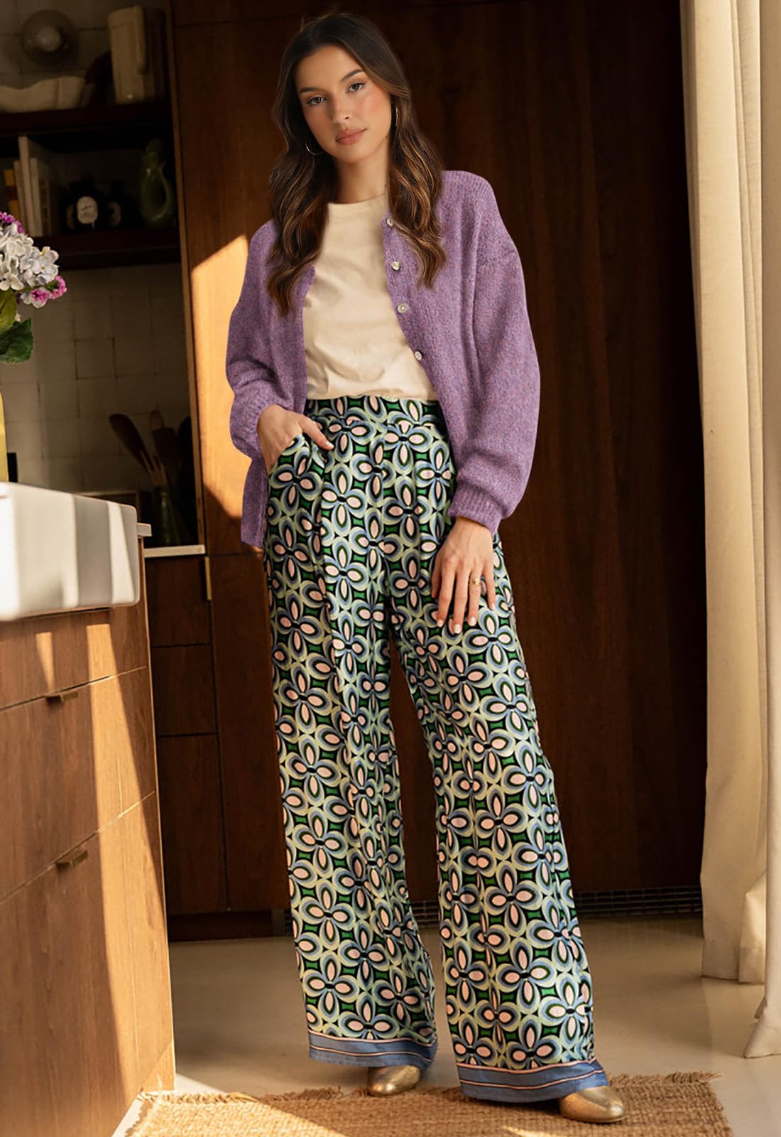 PRETTYGARDEN Long Sleeve Crewneck Button Down Womens Sweaters Fall Open Front Chunky Cardigan Sweaters for Women PRETTYGARDEN