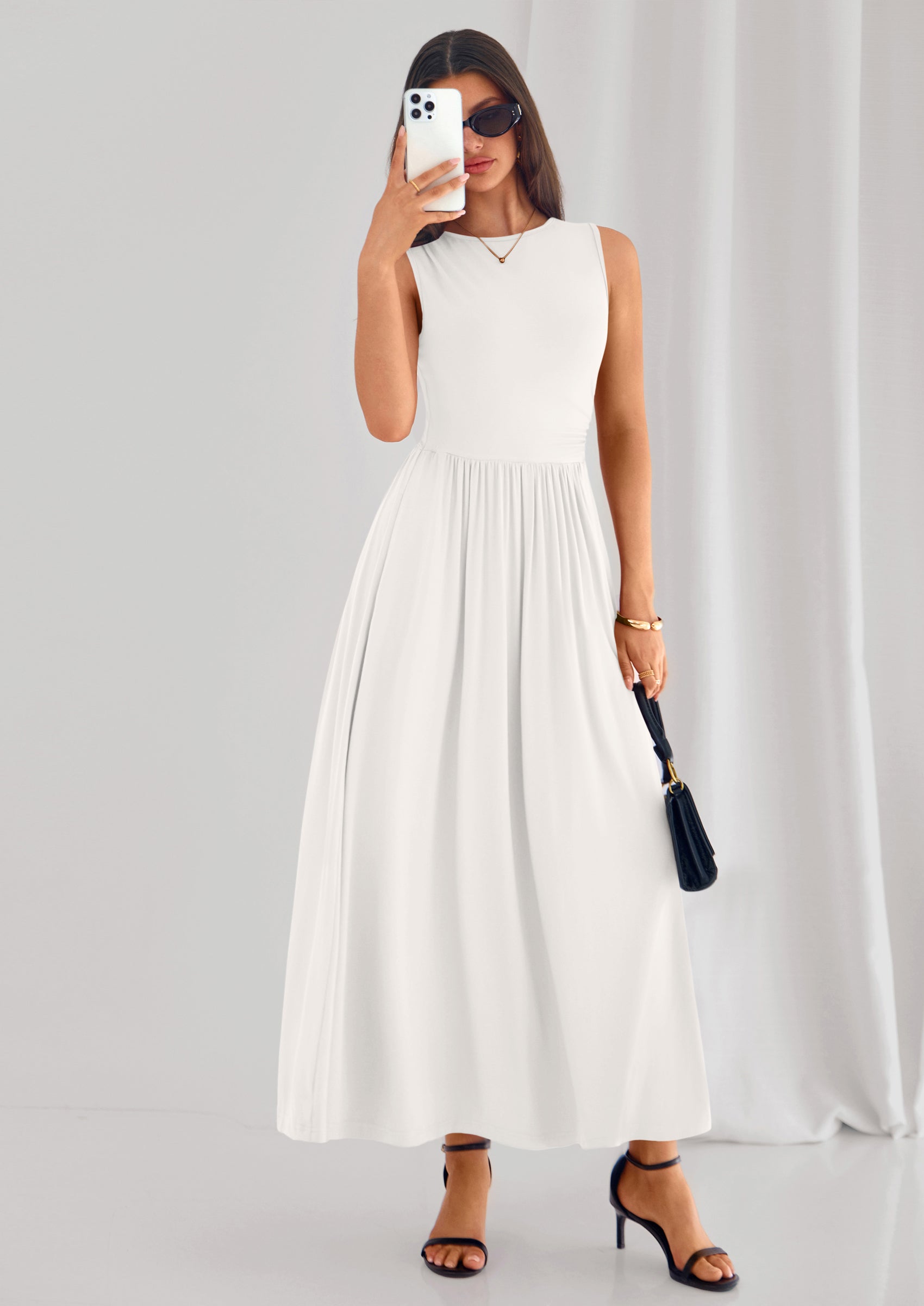 PRETTYGARDEN Summer Maxi Dresses for Women Sleeveless A Line Flowy Long Casual Sundress Wedding Guest Fashion Clothing PRETTYGARDEN