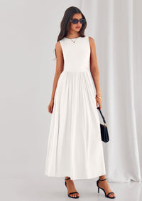 PRETTYGARDEN Summer Maxi Dresses for Women Sleeveless A Line Flowy Long Casual Sundress Wedding Guest Fashion Clothing PRETTYGARDEN