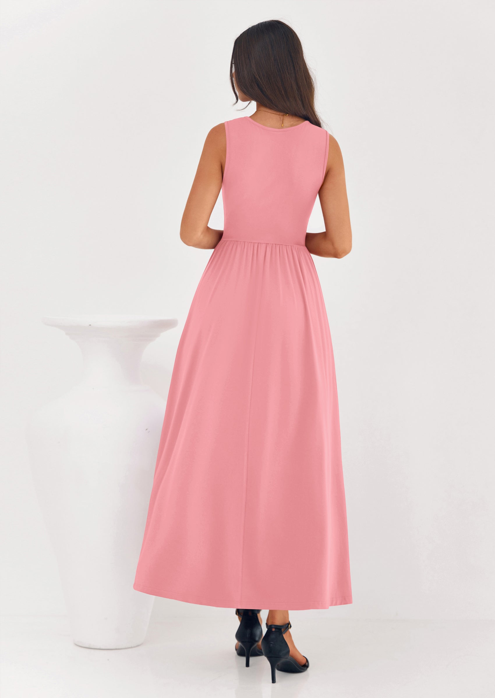 PRETTYGARDEN Summer Maxi Dresses for Women Sleeveless A Line Flowy Long Casual Sundress Wedding Guest Fashion Clothing PRETTYGARDEN