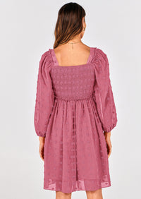 BTFBM Womens Long Sleeve Dress Vacation Square Neck Smocked Floral Swiss Dot Mini Boho Spring Wedding Guest Dresses 2026 PRETTYGARDEN