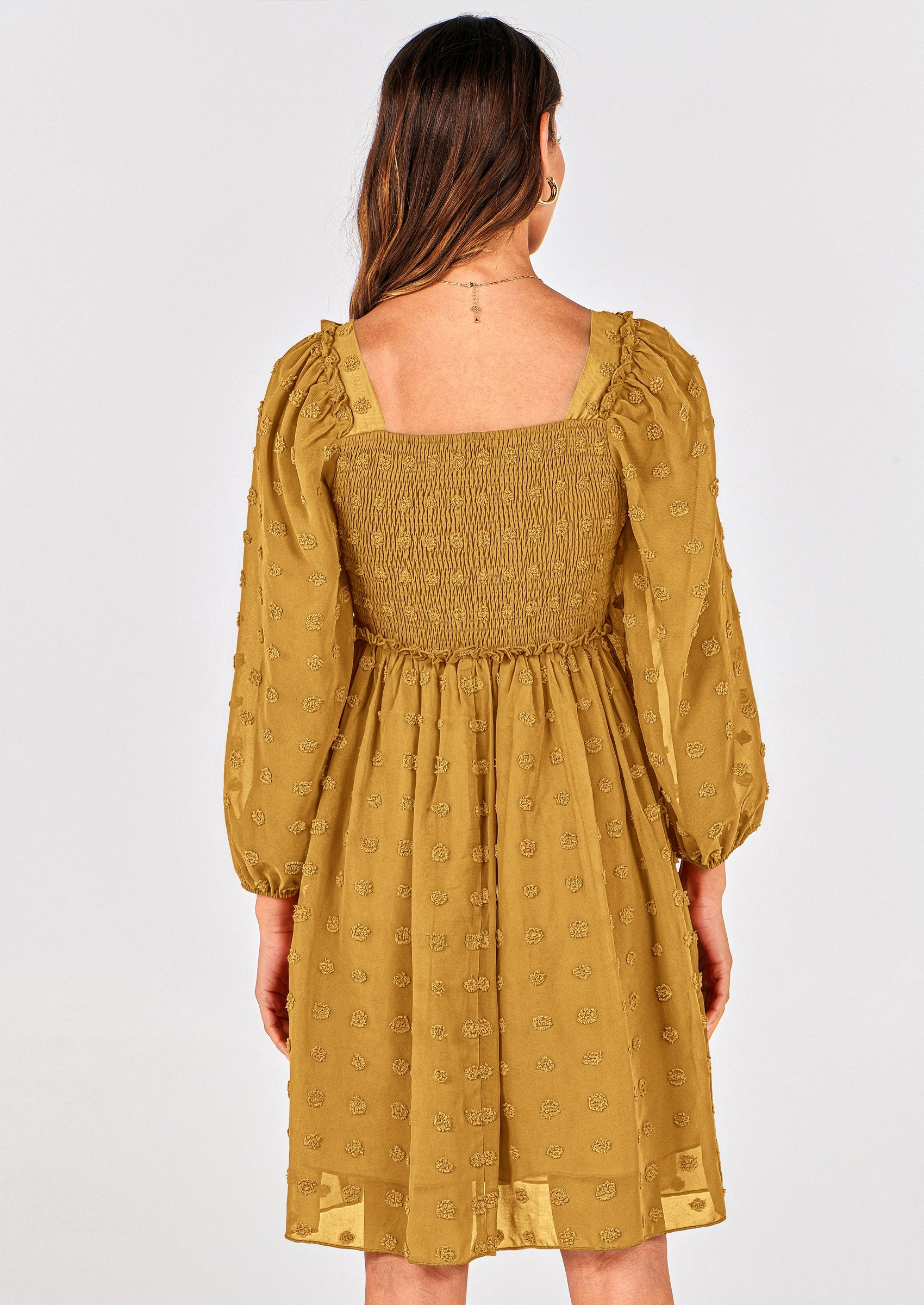 BTFBM Womens Long Sleeve Dress Vacation Square Neck Smocked Floral Swiss Dot Mini Boho Spring Wedding Guest Dresses 2026 PRETTYGARDEN