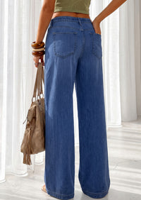 PRETTYGARDEN Womens Wide Leg Jeans High Waisted Stretchy Baggy Straight Leg Drawstring Trendy Denim Pants 2026 Summer