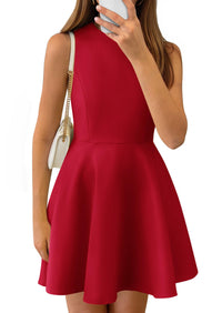 PRETTYGARDEN A Line Dresses for Women Elegant Classy Sleeveless Summer Short Tank Cocktail Party Spring Mini Dress PRETTYGARDEN