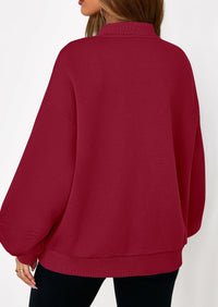 KIRUNDO Oversized Sweatshirt for Women Zip Up Bomber Jacket Fall Fashion Casual Long Sleeve Outerwear Winter Outfits PRETTYGARDEN