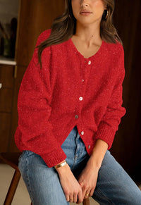 PRETTYGARDEN Long Sleeve Crewneck Button Down Womens Sweaters Fall Open Front Chunky Cardigan Sweaters for Women PRETTYGARDEN