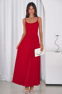 PRETTYGARDEN Womens Spaghetti Strap Maxi Dresses Sleeveless Summer Dress Long Casual Knit Flowy Beach Sundresses with Pockets PRETTYGARDEN