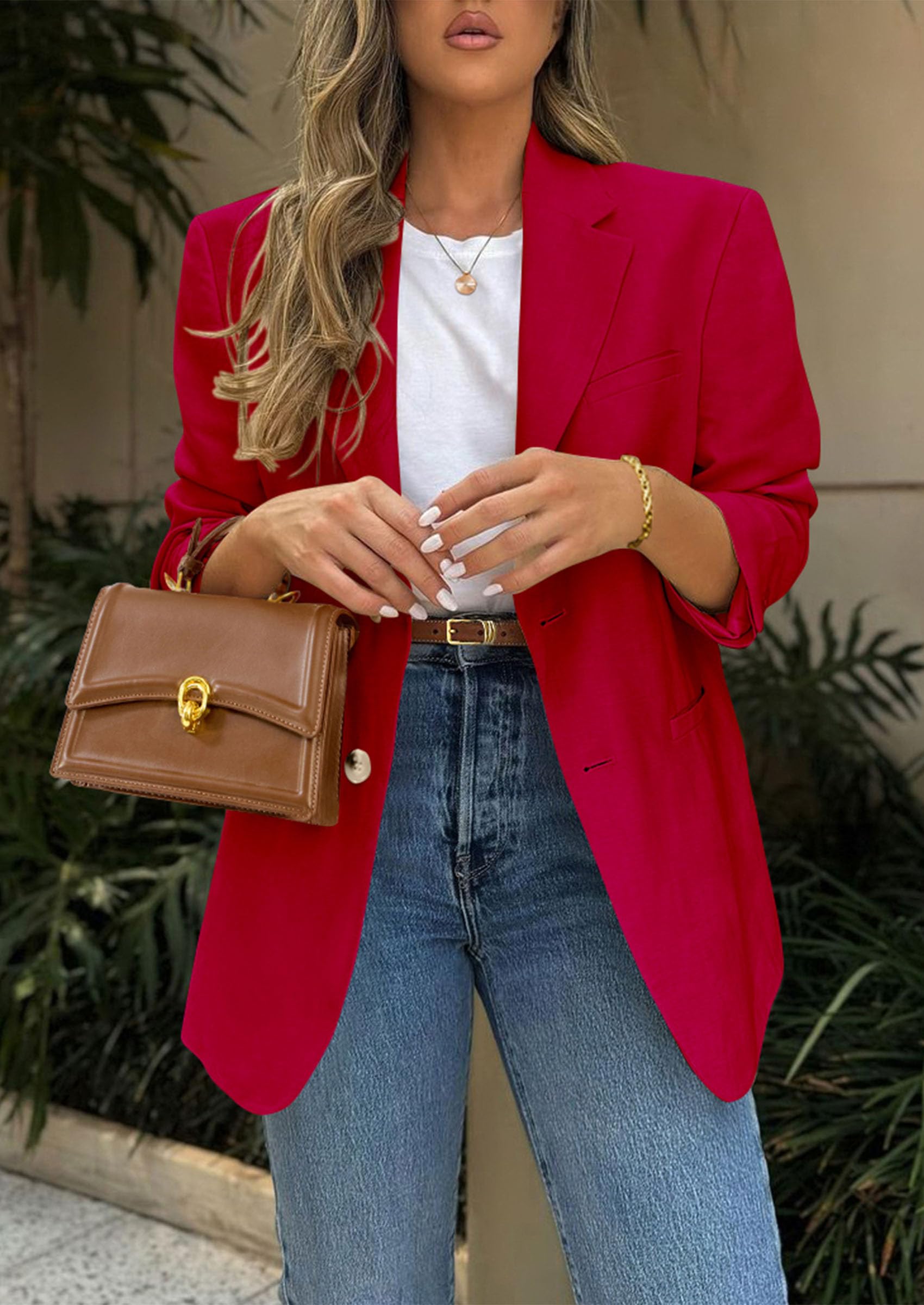Zeagoo dames blazer elegant 3/4 mouw business longblazer slim fit revers colbert casual voor werk pak S-3XL, donkergroen, M Zeagoo dames blazer elegant 3/4 mouw business longblazer slim fit revers colbert casual voor werk pak S-3XL, donkergroen, M