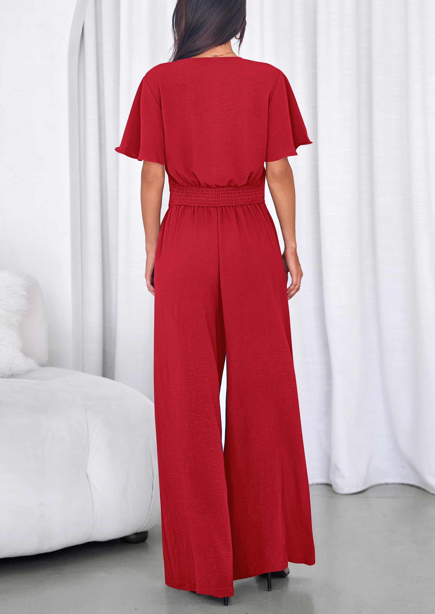 PRETTYGARDEN Women 2 Piece Summer Outfits Short Sleeve Strappy Top Wide Leg Pants Tracksuit Lounge Sets Beach Clothes PRETTYGARDEN