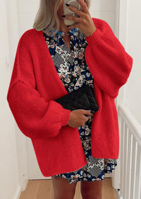 PRETTYGARDEN Womens Oversized Cardigan Sweaters Fall Long Lantern Sleeve Knit Open Front Lightweight Sweater