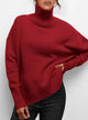 Fall Turtleneck Sweater Long Sleeve Oversized Chunky Knitted Pullover Sweaters Basic Casual Tops Blouse