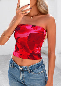 Strapless Tube Tops for Women 2025 Summer Mesh Floral Y2K Bandeau Cute Crop Top Trendy Going Out Outfits