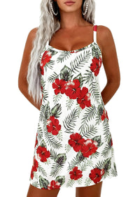 PRETTYGARDEN Women's Summer Dresses Casual Print Spaghetti Strap Sleeveless Sundress Beach Vacation Cover Ups PRETTYGARDEN
