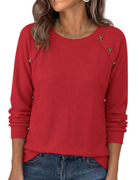 PRETTYGARDEN Long Sleeve Shirts for Women Waffle Knit Tops Fall Fashion 2026 Dressy Casual Loose Tunic Blouse Winter Clothing