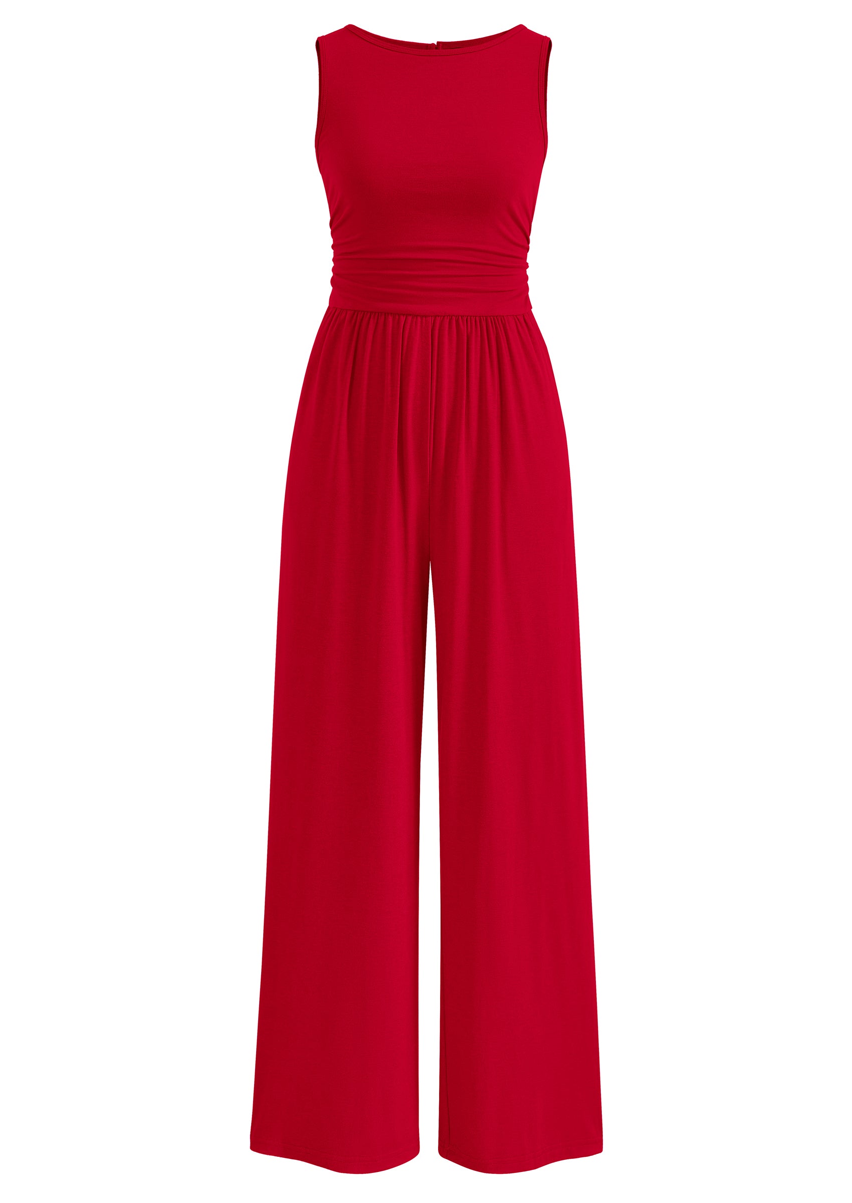 PRETTYGARDEN One Piece Jumpsuits for Women Dressy Casual Sleeveless Crewneck Wide Leg Rompers Jumpers Vacation Summer Outfits