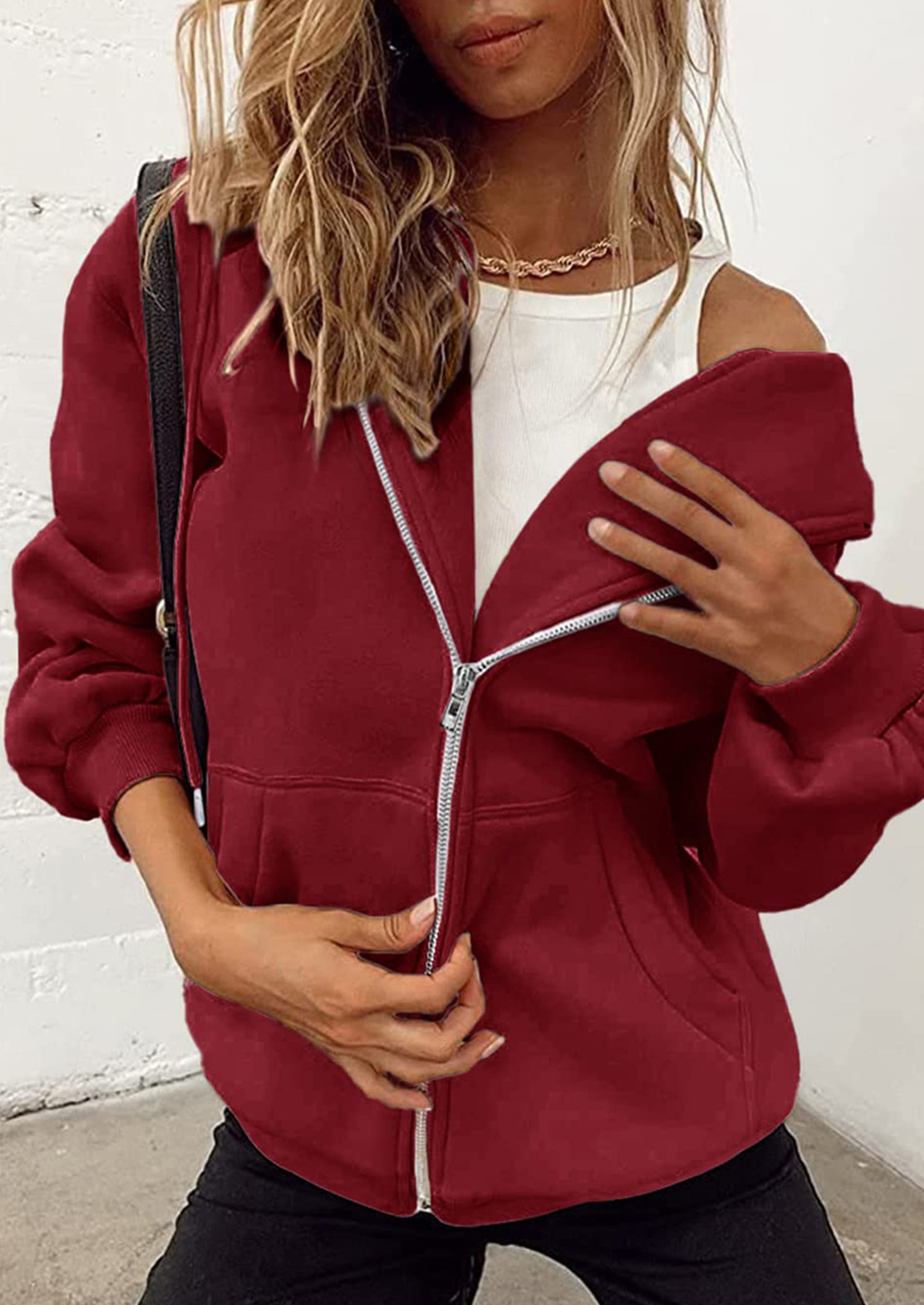 PRETTYGARDEN Women's Zip Up Y2K Hoodies Casual Long Sleeve Sweatshirts Fall Spring Track Jackets with Pockets