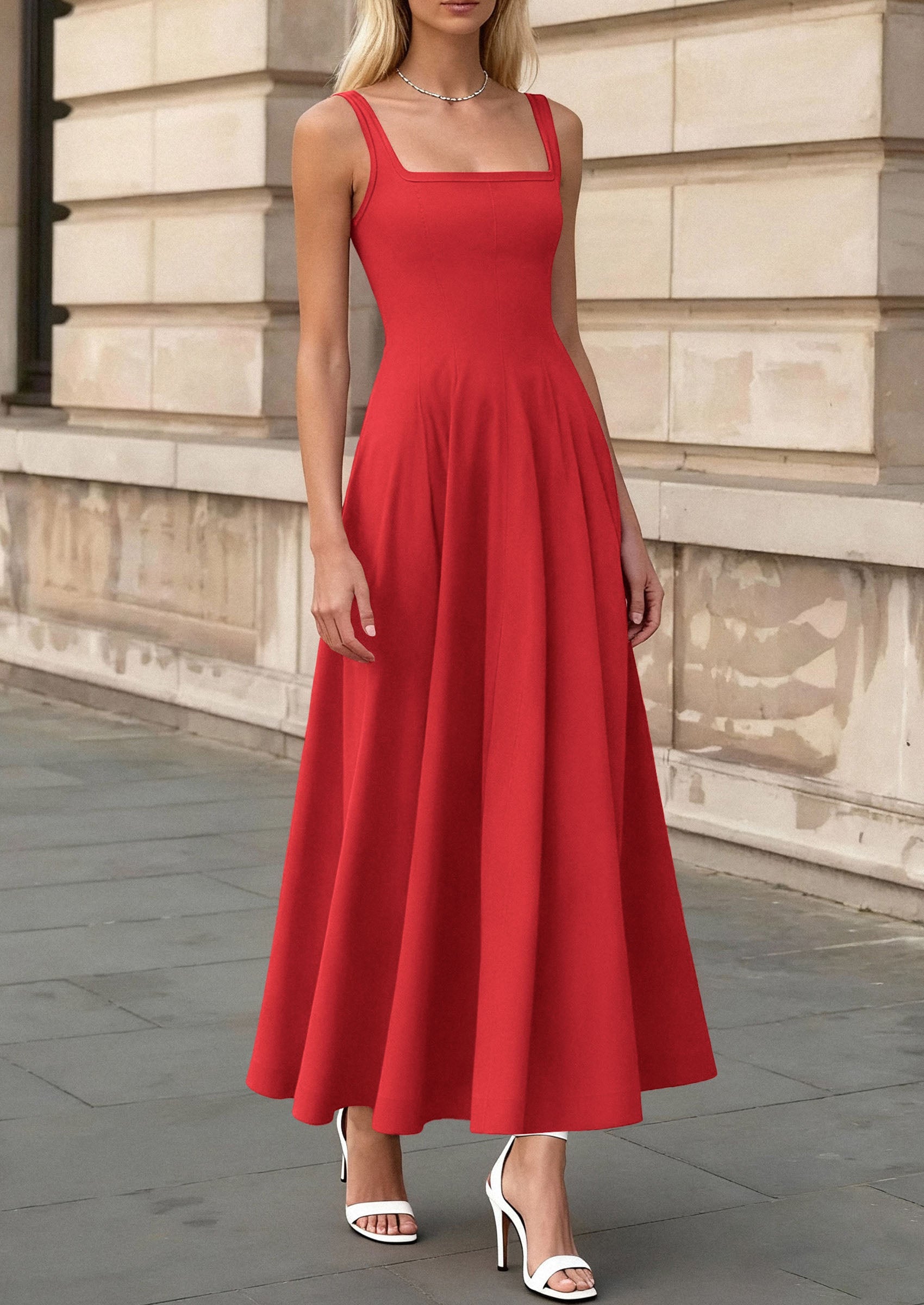 PRETTYGARDEN Cocktail Dresses for Women Formal 2026 Summer Sleeveless A Line Long Flowy Spring Wedding Guest Party Midi Dress PRETTYGARDEN