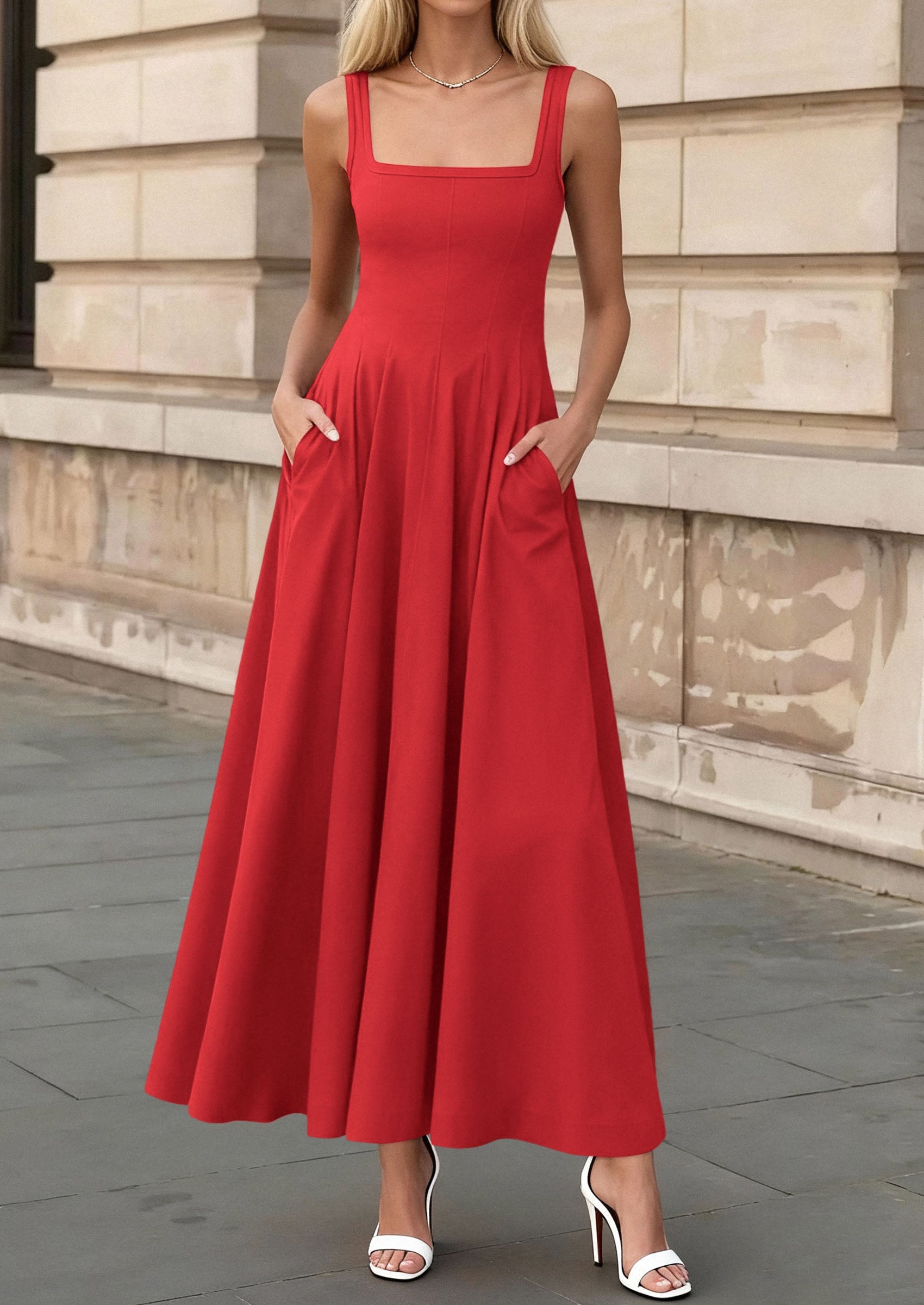 PRETTYGARDEN Cocktail Dresses for Women Formal 2026 Summer Sleeveless A Line Long Flowy Spring Wedding Guest Party Midi Dress PRETTYGARDEN