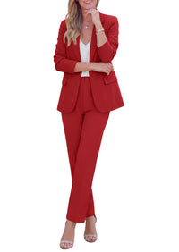 PRETTYGARDEN Two Piece Sets for Women Dressy Pant Suits | Lapel Blazer,Straight Leg Dress Pants,Professional Interview Suit Set,Business Casual Outfits,Office Work Clothes,Fall Winter