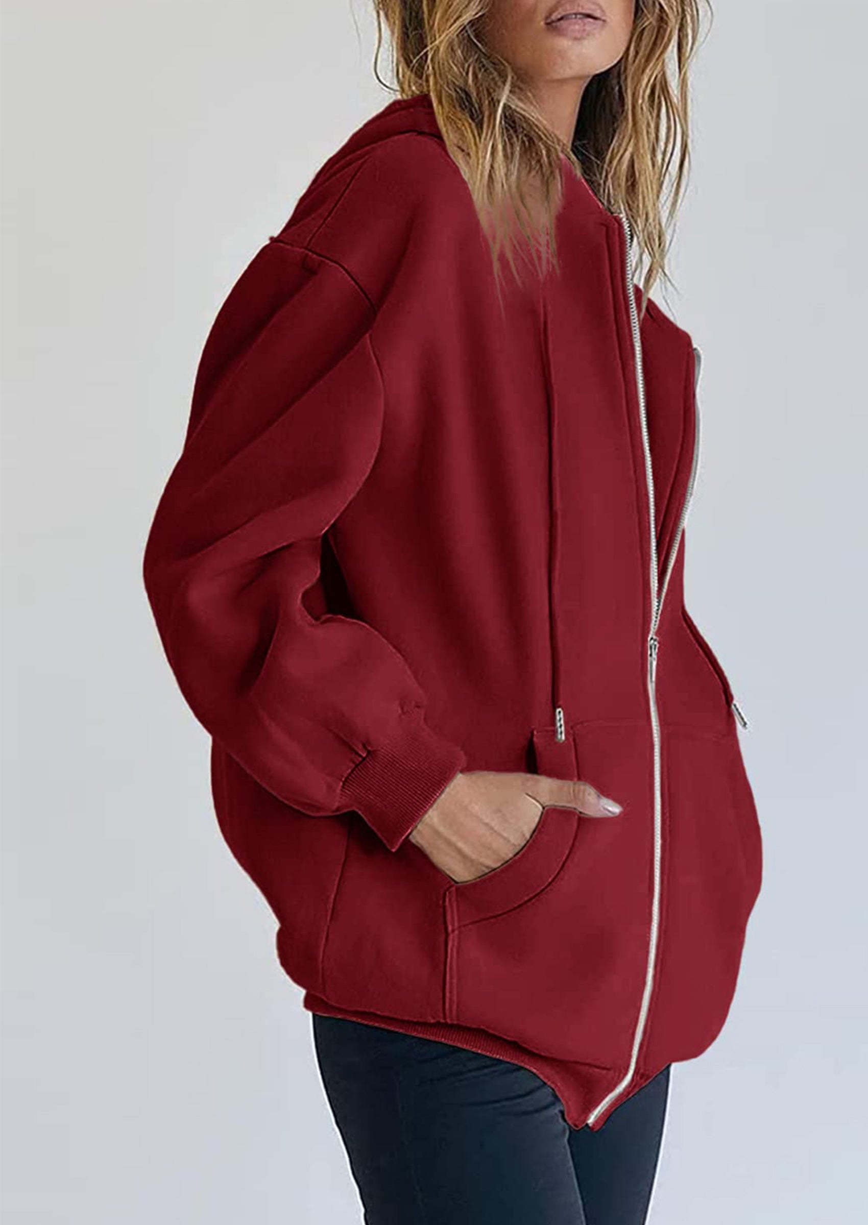 PRETTYGARDEN Women's Zip Up Y2K Hoodies Casual Long Sleeve Sweatshirts Fall Spring Track Jackets with Pockets