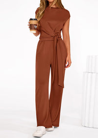 PRETTYGARDEN 2 Piece Matching Lounge Sets For Women Summer Short Sleeve Tie Front Crop Tops Casual Wide Leg Pants Tracksuit PRETTYGARDEN