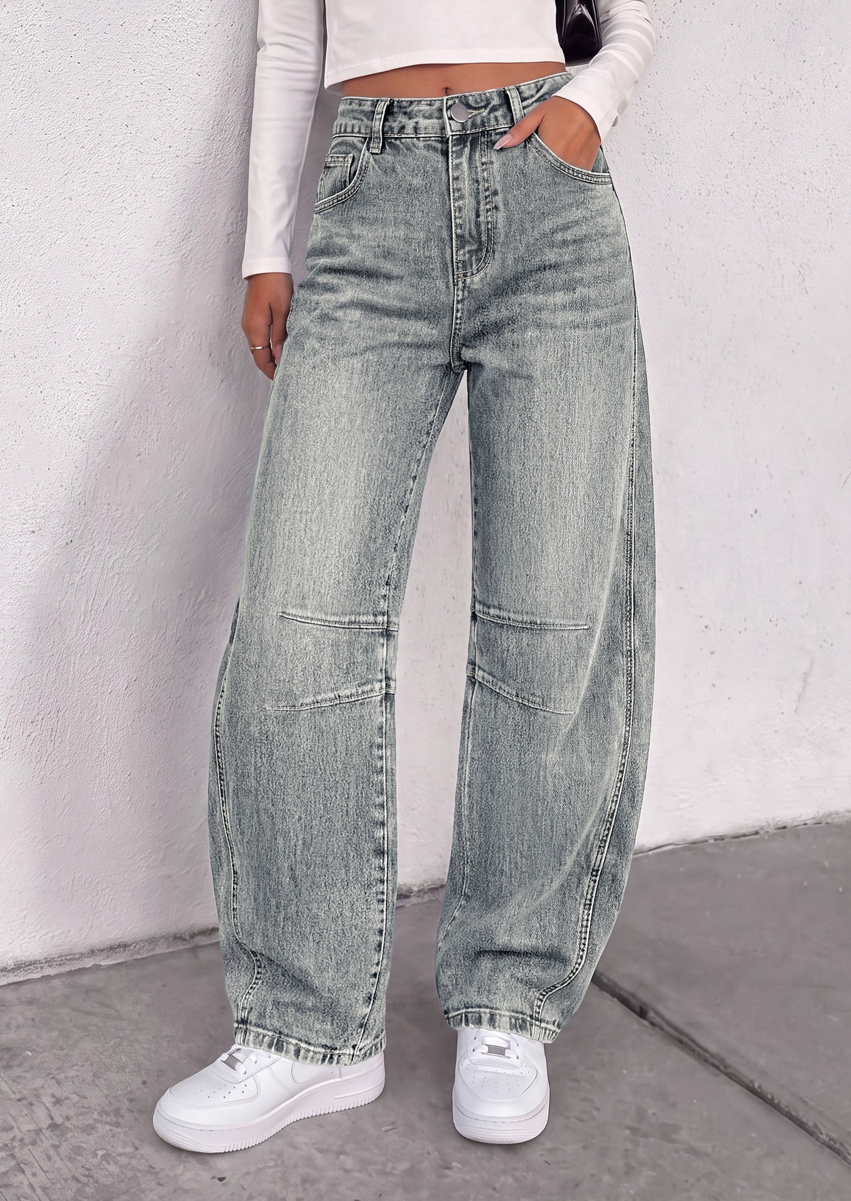 PRETTYGARDEN Womens Bootcut Denim Jeans Wide Leg Pants | Stretchy, High Waisted Rise, Flare Bell Bottom, Pockets, Trendy Casual, Going Out Outfits, Fall Winter Fashion Clothing