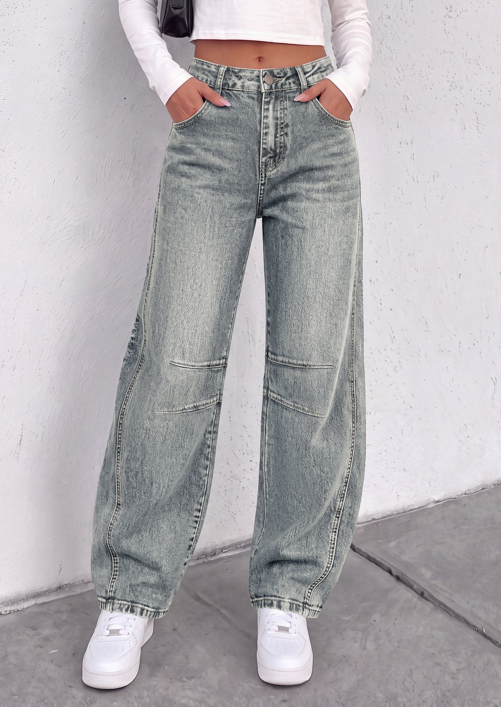 PRETTYGARDEN Womens Bootcut Denim Jeans Wide Leg Pants | Stretchy, High Waisted Rise, Flare Bell Bottom, Pockets, Trendy Casual, Going Out Outfits, Fall Winter Fashion Clothing