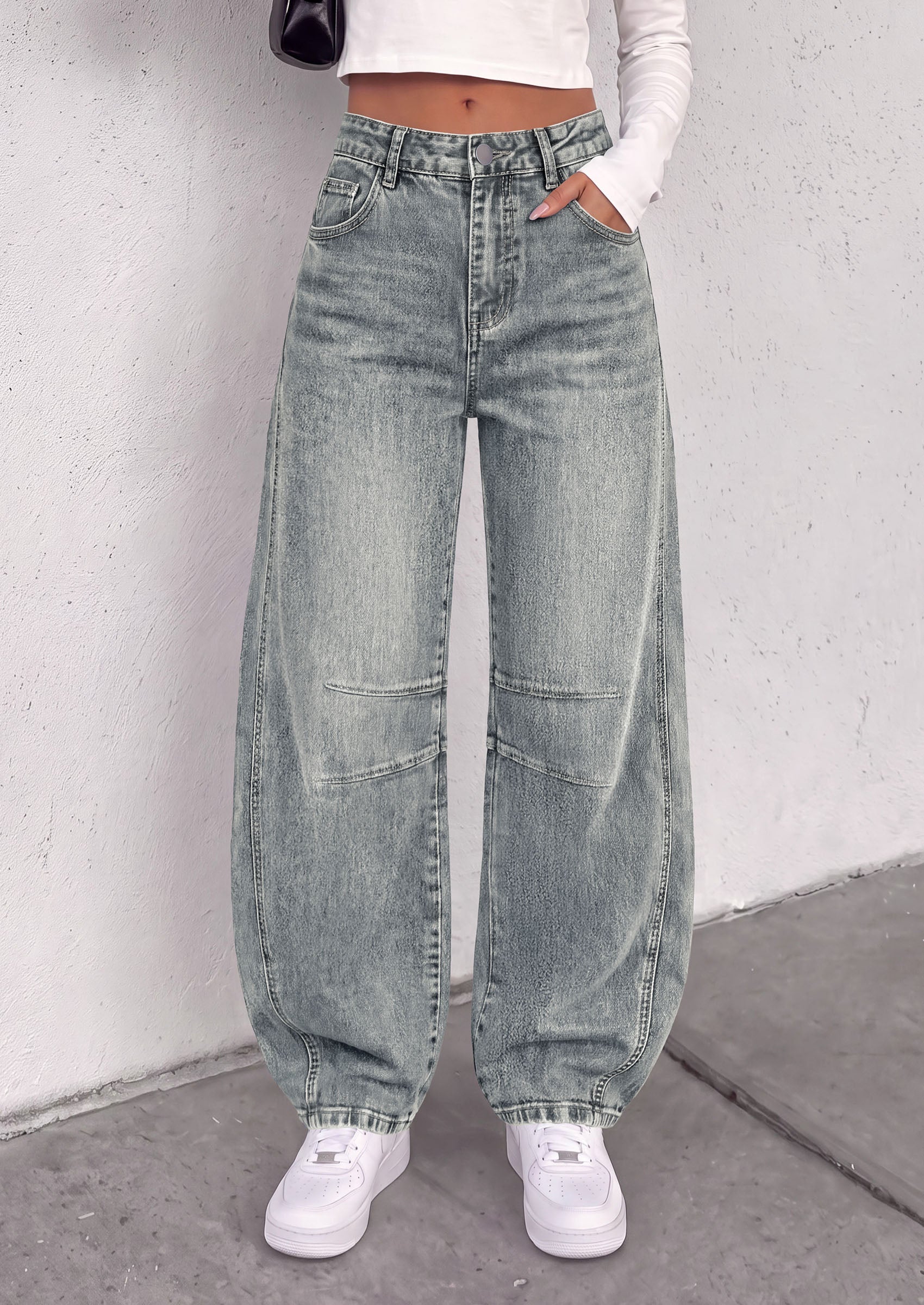 PRETTYGARDEN Womens Bootcut Denim Jeans Wide Leg Pants | Stretchy, High Waisted Rise, Flare Bell Bottom, Pockets, Trendy Casual, Going Out Outfits, Fall Winter Fashion Clothing