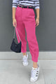 Summer High Waisted Ankle Length Trouser Slacks With Pockets