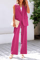 Sleeveless Suit Vest And Wide Leg Pants Business Casual Blazer Set