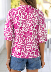 PRETTYGARDEN Women's Summer Floral Blouses Dressy Casual Half Sleeve V Neck Going Out Boho Tops Spring Fashion Clothing
