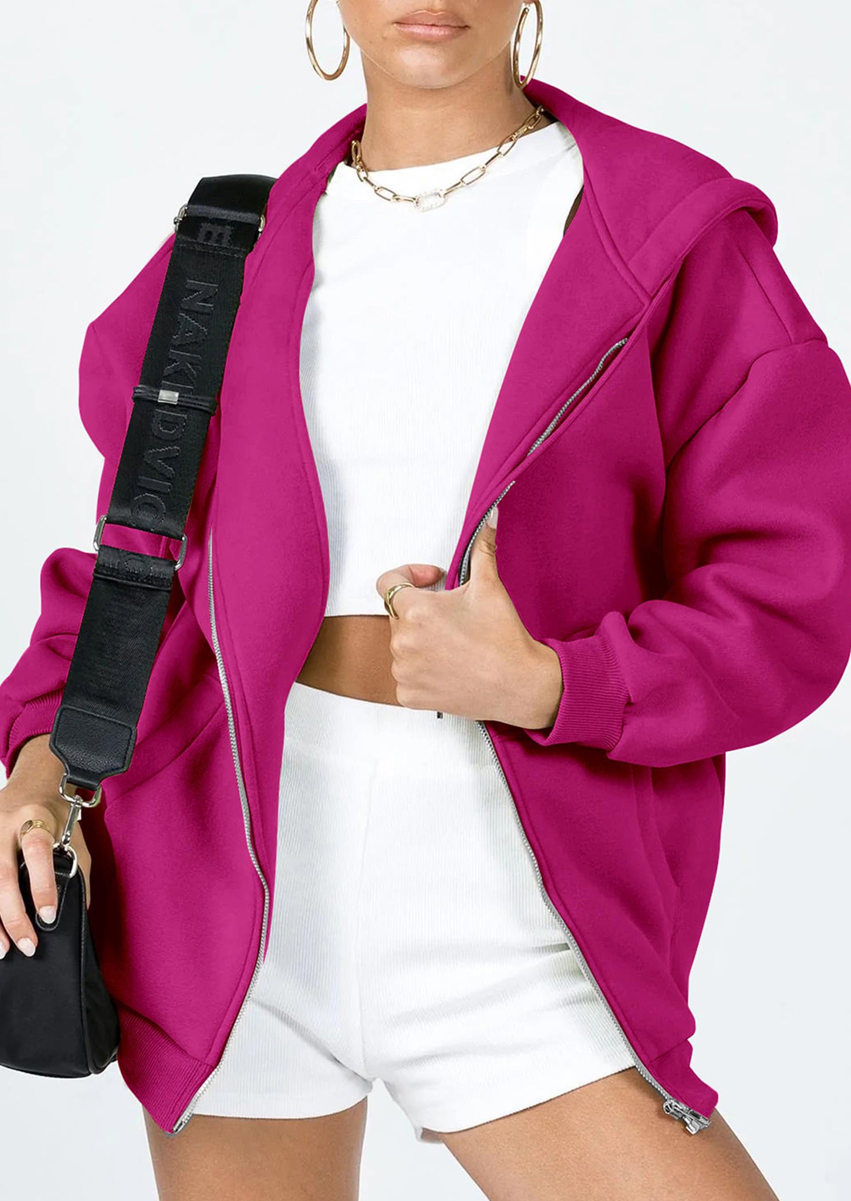 PRETTYGARDEN Women's Zip Up Y2K Hoodies Casual Long Sleeve Sweatshirts Fall Spring Track Jackets with Pockets