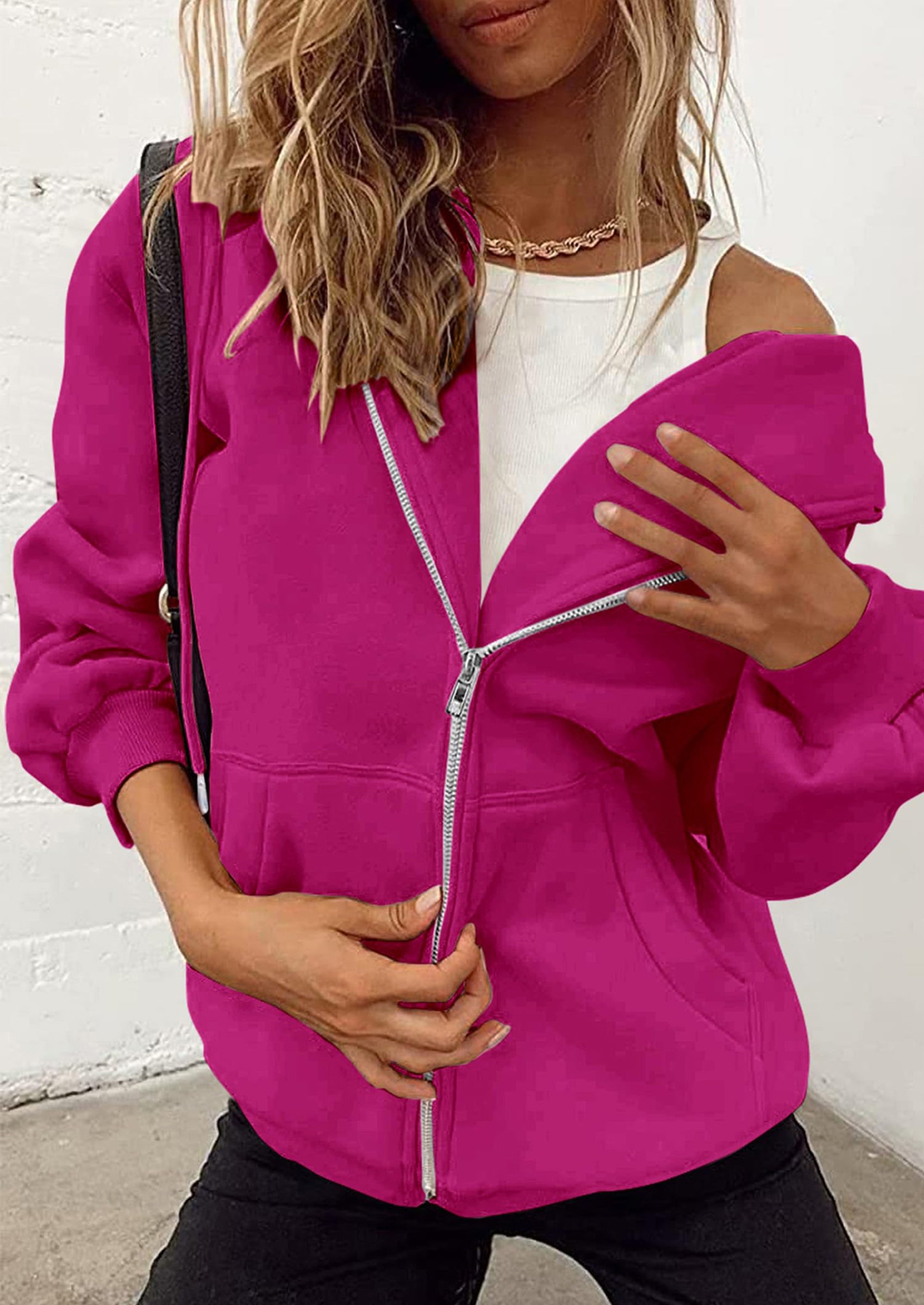 PRETTYGARDEN Women's Zip Up Y2K Hoodies Casual Long Sleeve Sweatshirts Fall Spring Track Jackets with Pockets